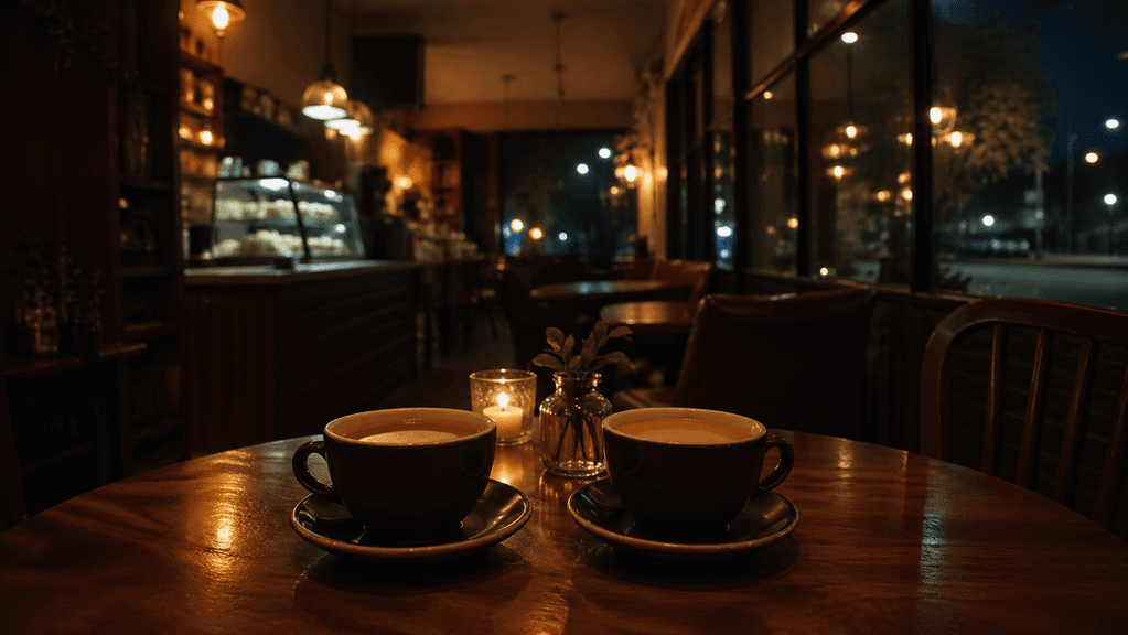 郊外のカフェデート