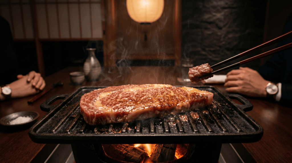 個室での焼肉デート