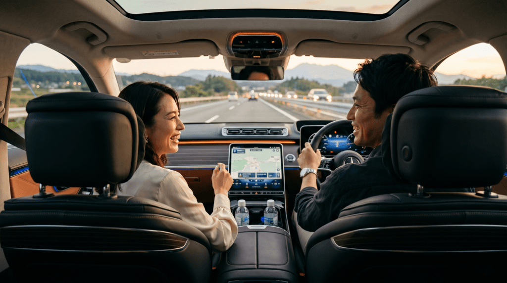 車内で会話が弾むドライブデート