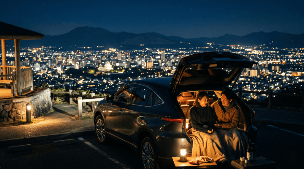 山頂からの夜景デートのイメージ