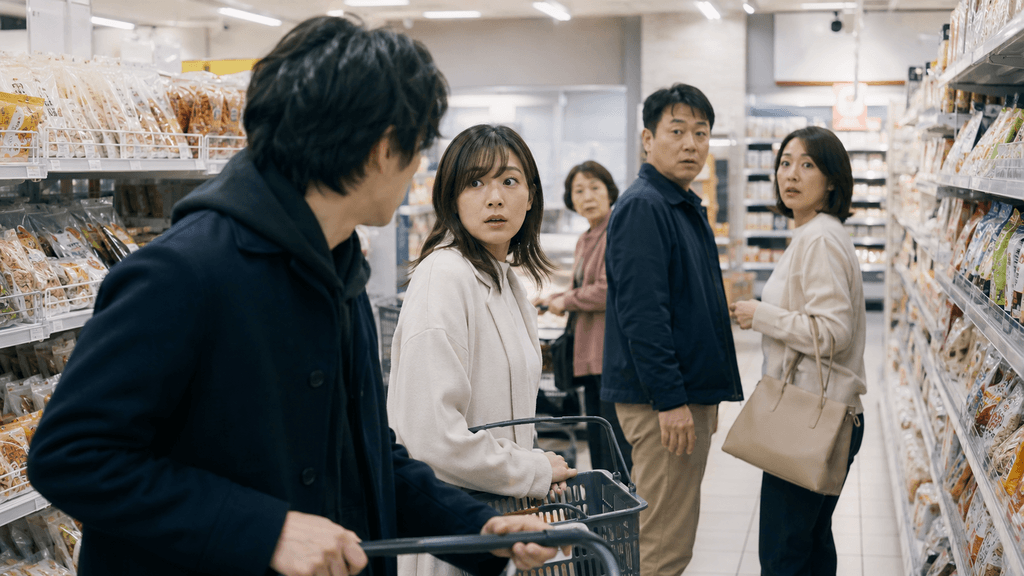 近所のスーパーで知り合いに遭遇する気まずい瞬間