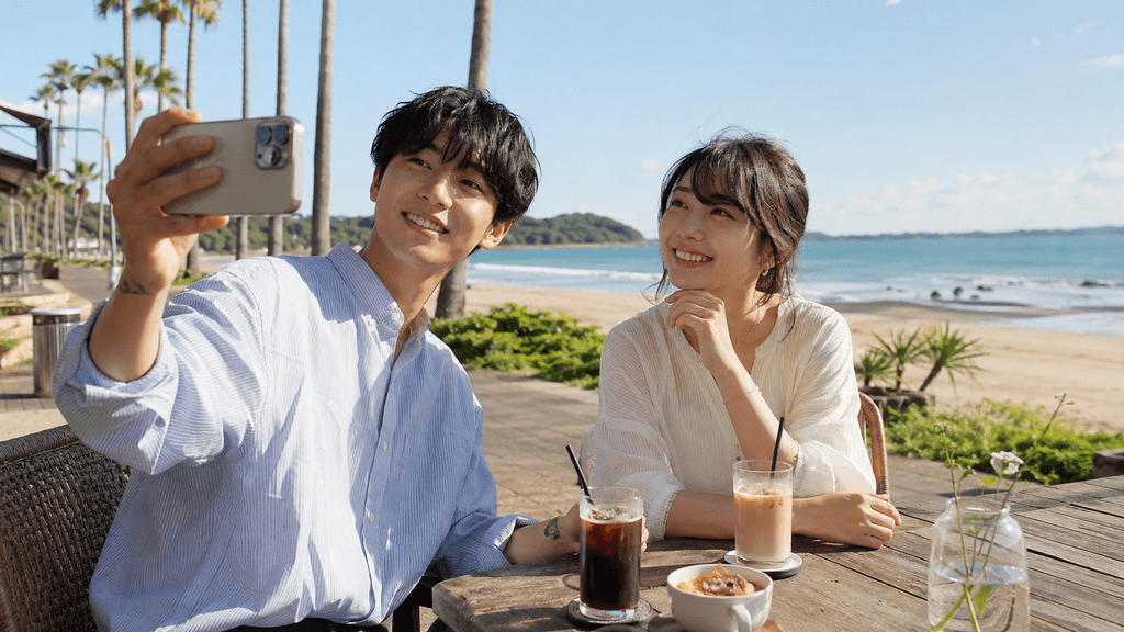 青島ビーチパークでのインスタ映えするカフェデート