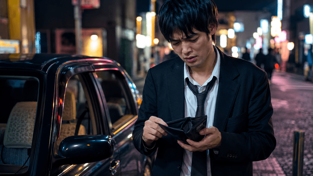 ニシタチの夜に運転代行の手配と費用で頭を抱える男性