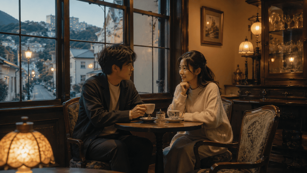 南山手のレトロで落ち着いた洋館カフェ