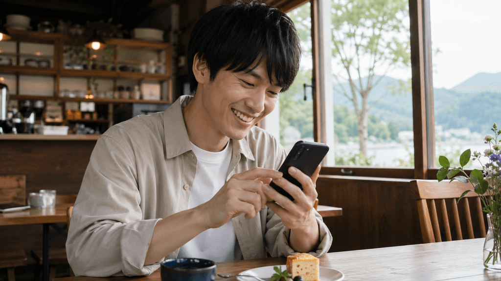 安全なアプリを賢く味見する様子