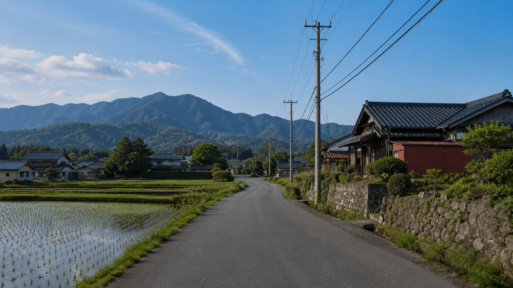 人が少ない地方の風景