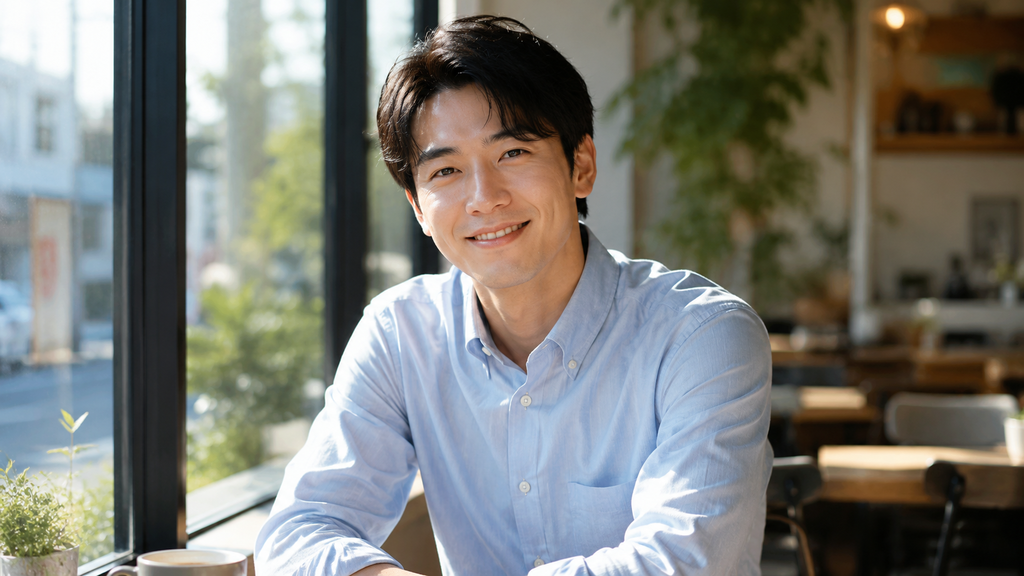 誠実さと清潔感を伝えるための恋活向けプロフィール写真の撮影イメージ