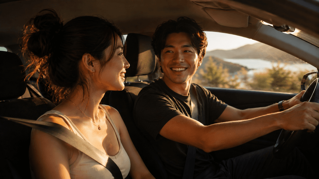 車内での和やかな会話
