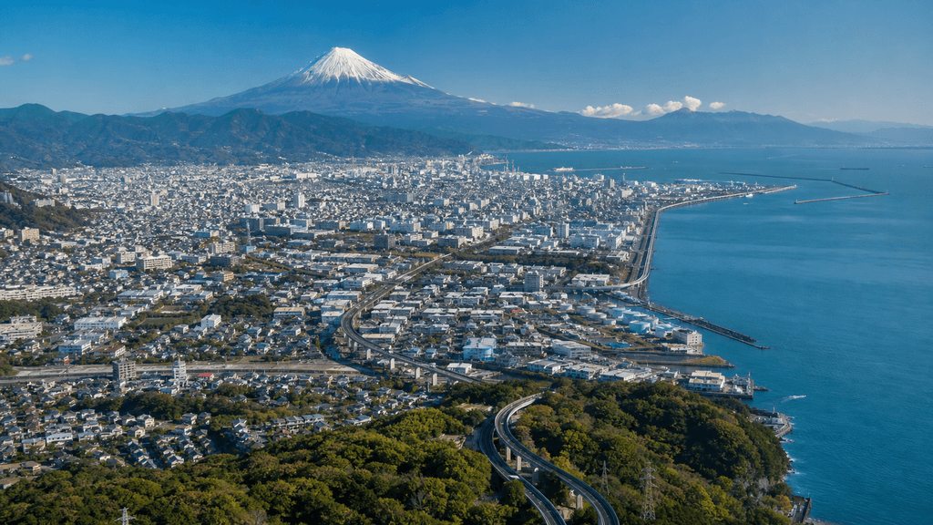 静岡県の4大エリアを象徴する風景イメージ