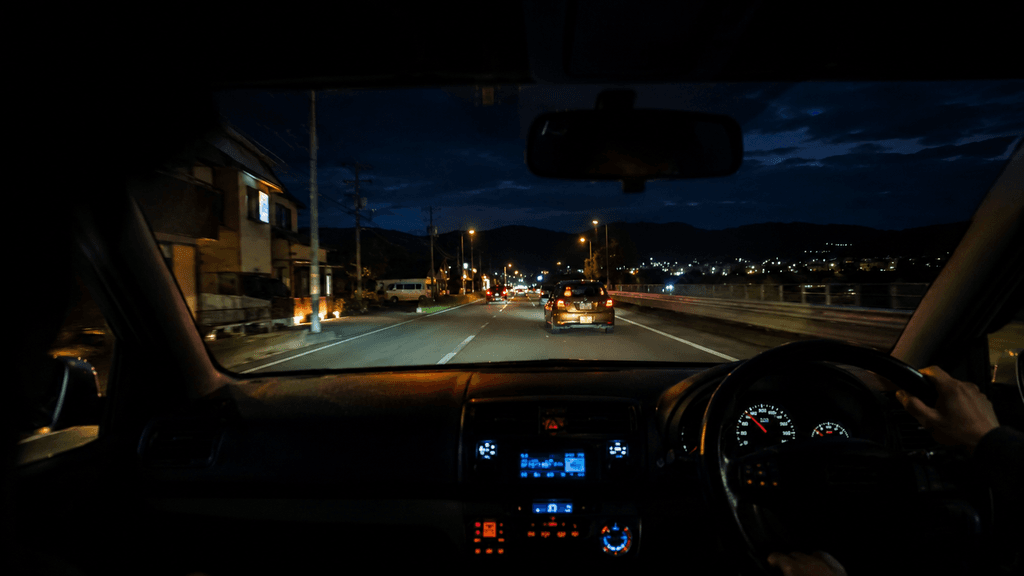佐世保への脱出をイメージした夜のドライブ
