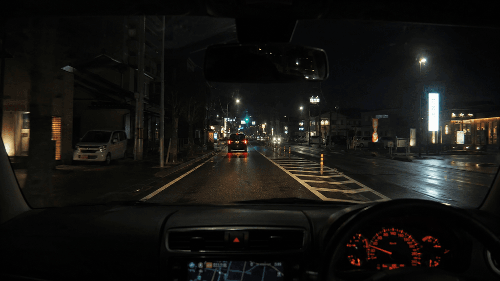 徳島バイパスの夜のドライブ