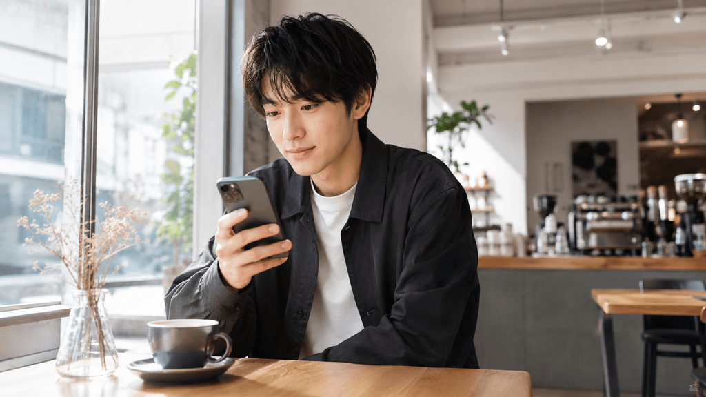 スマートフォンで自分に合ったマッチングアプリを探す20代のイメージ